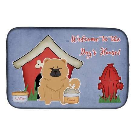 CAROLINES TREASURES Dog House Collection Chow Chow Cream Dish Drying Mat BB2898DDM